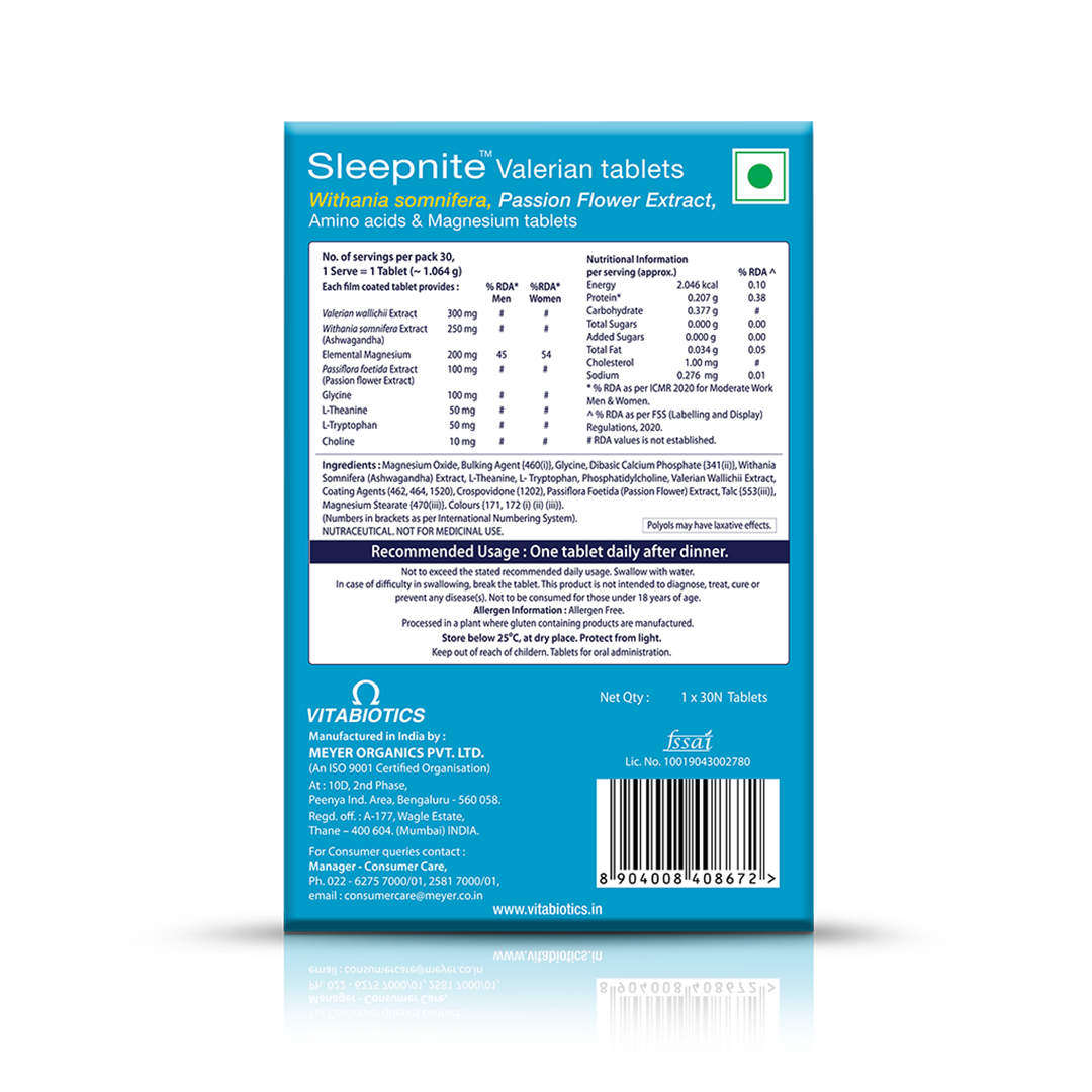 Vitabiotics Sleepnite Tablets- 30 tabs