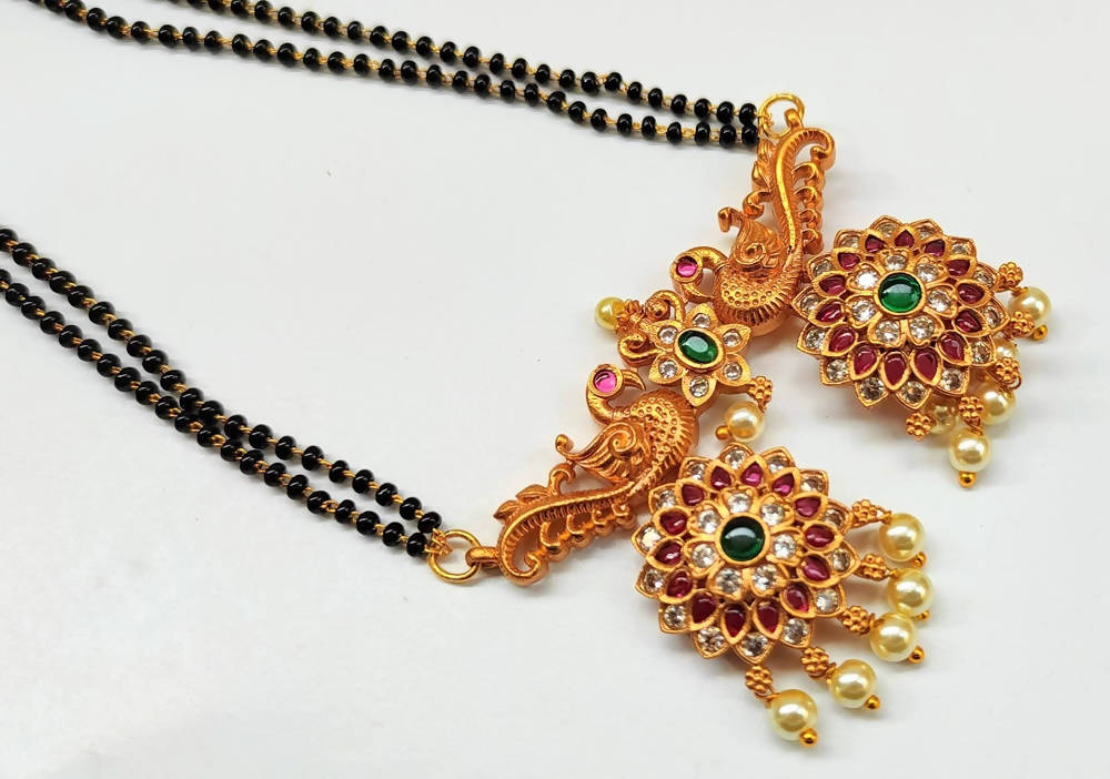 Matt Finish Peacock Mangalsutra
