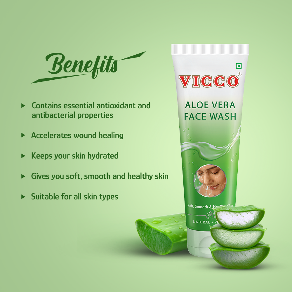 Vicco Aloe Vera Face Wash - 70 gms
