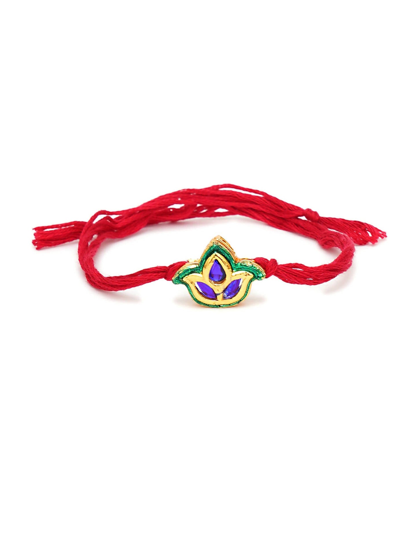 Designer kundan Rakhi - Ruby Raang