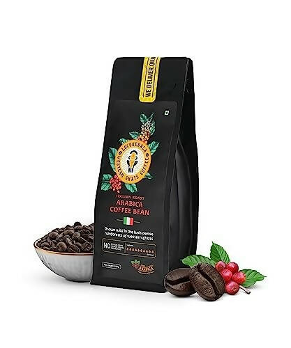 LocoKerala Western Ghats Italian Roast Arabica Whole Bean Coffee