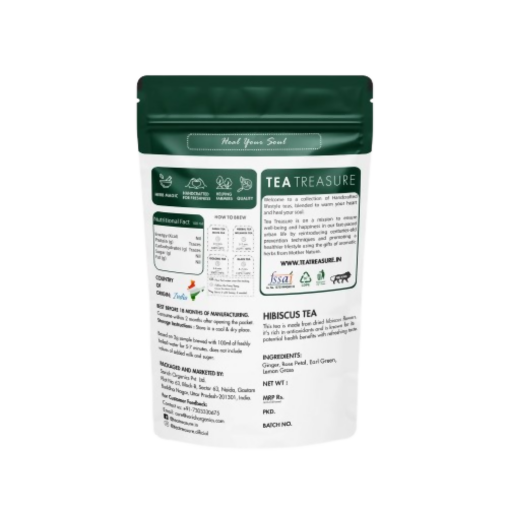 Tea Treasure Hibiscus Loose Leaf Green Tea
