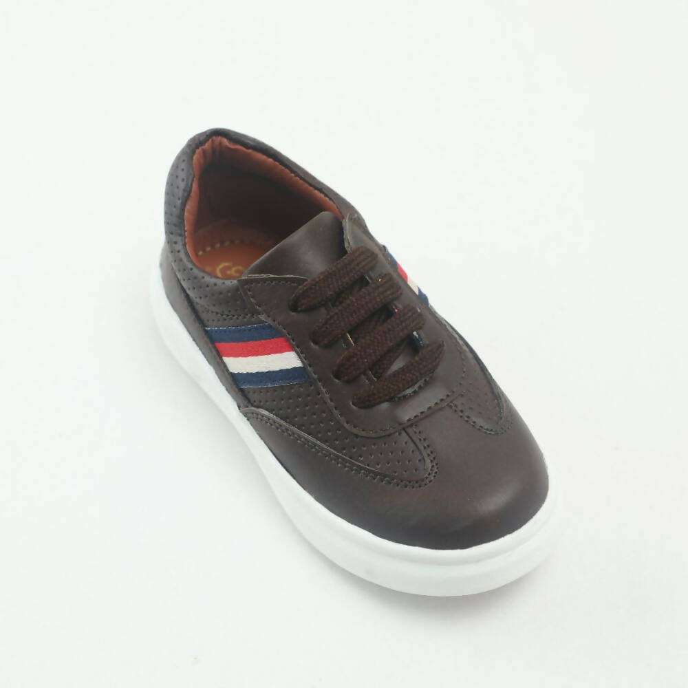 Tiny Bugs Boys Lace Up Casual Sheos - Dark Brown