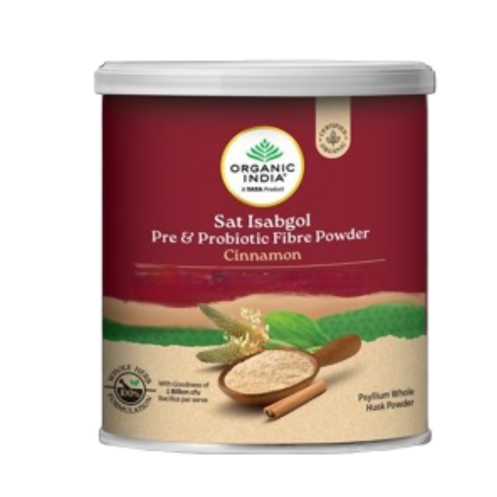 Organic India Sat Isabgol Pre & Probiotic Fibre Powder Cinnamon