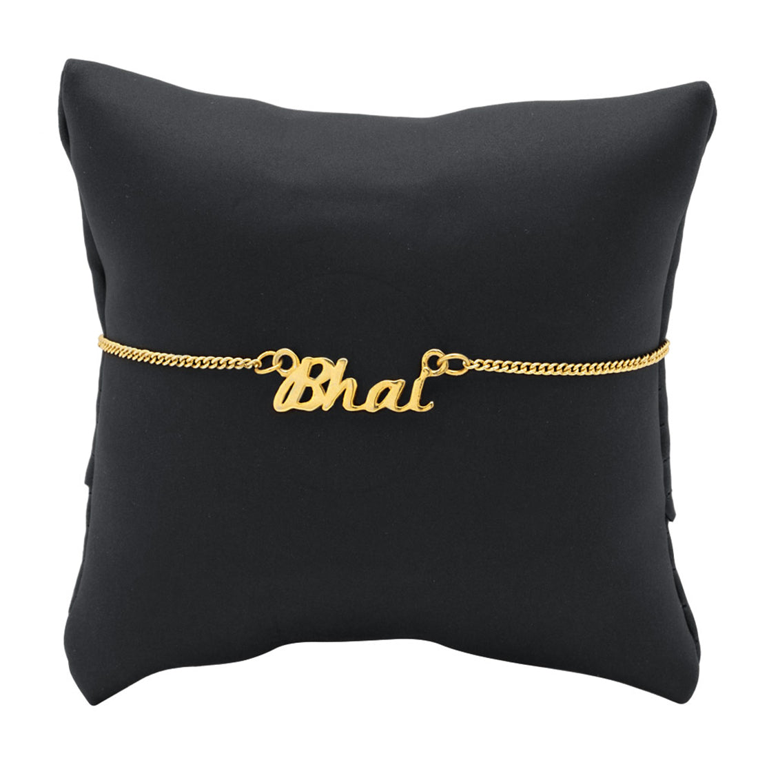 trueBrowns X Voylla Gold-Toned 'Bhai' Bracelet Rakhi With Roli Chaawal Pack