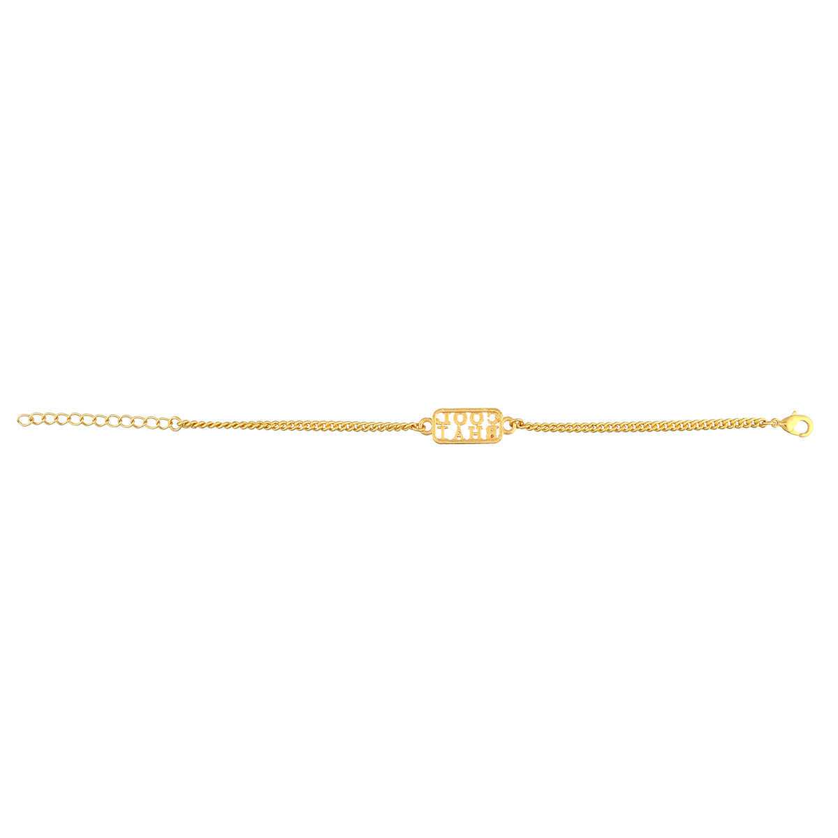 trueBrowns Cool Bhai Gold Tone Bracelet Style Rakhi