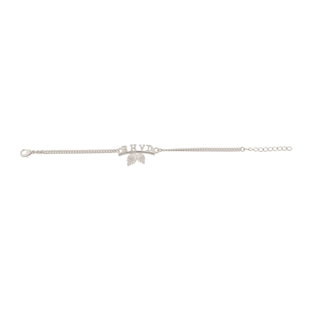 trueBrowns Peacock Feather Motif Silver Plated Bhai Bracelet Rakhi
