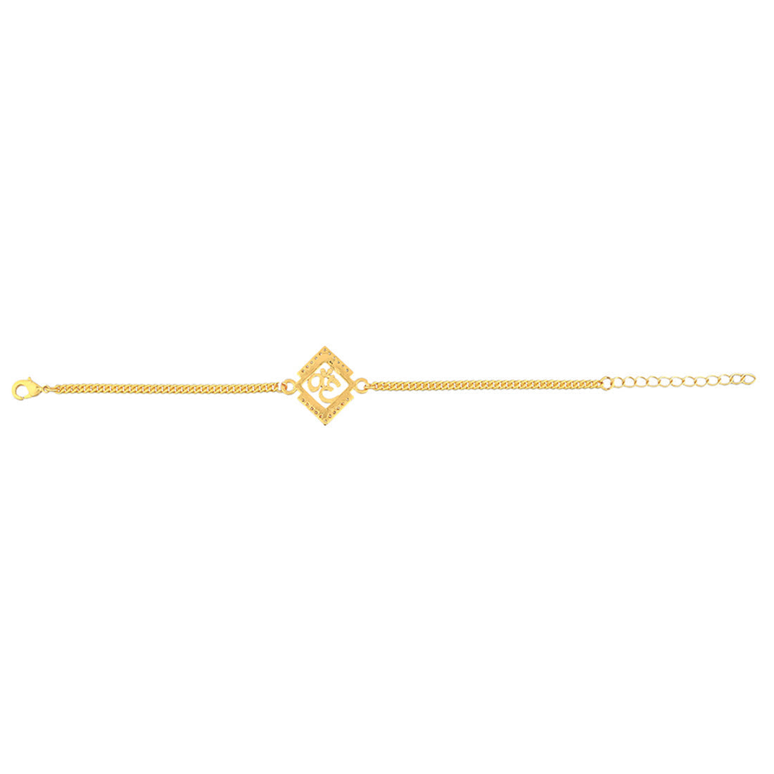 trueBrowns Gold Tone Auspicious OM Bracelet Rakhi