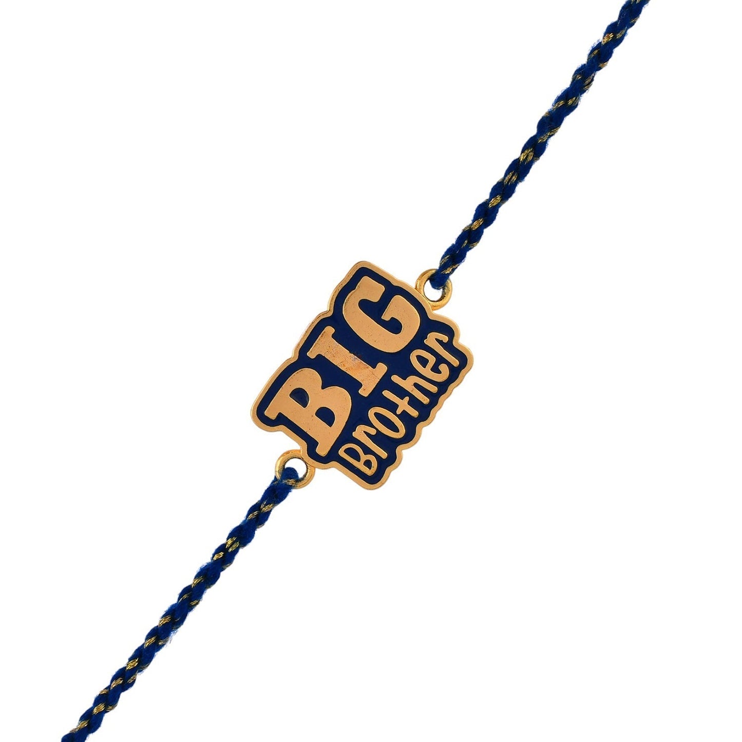 trueBrowns X Voylla Navy Blue Enamel Big Brother Rakhi For Brother