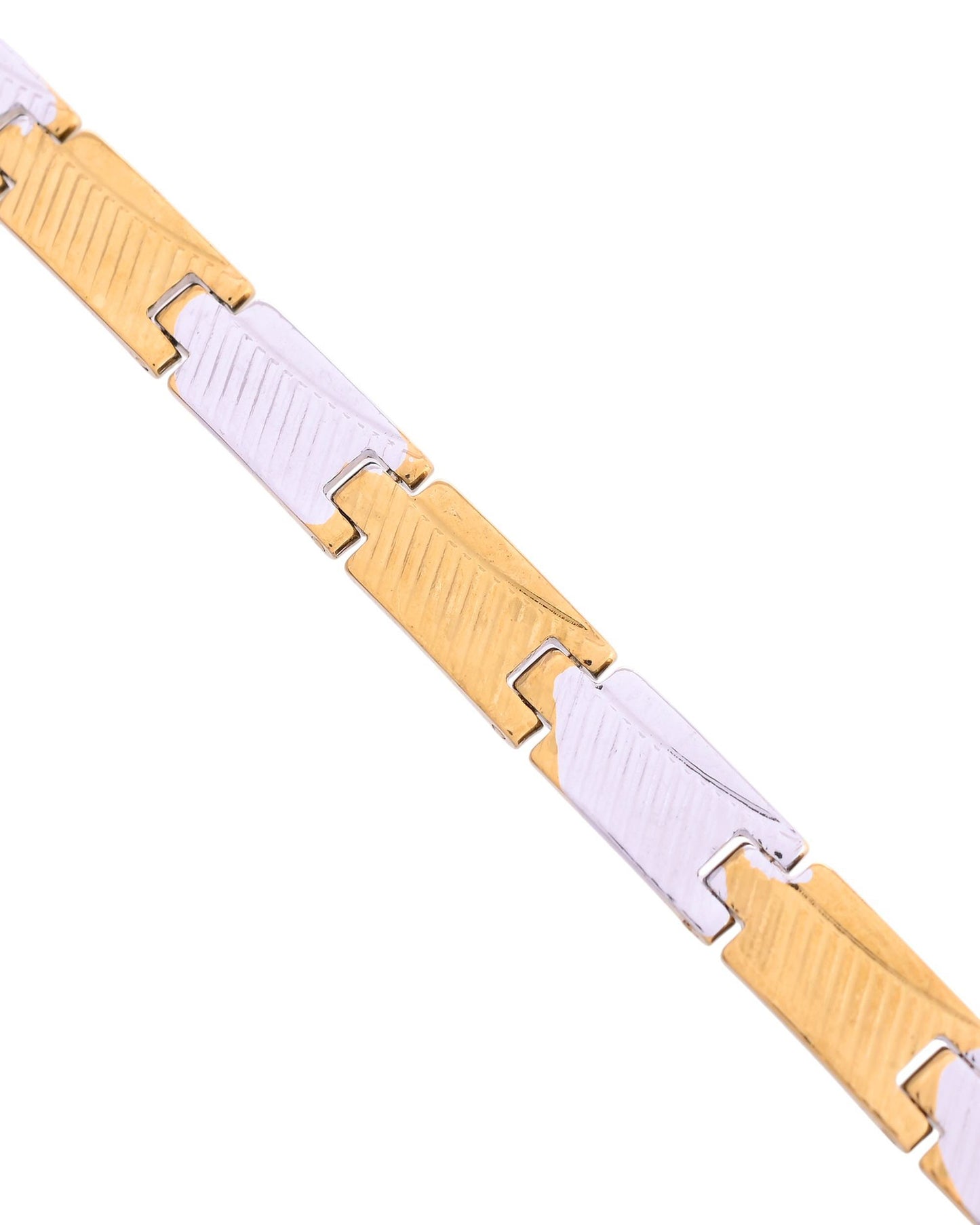 VOJ Dual Toned Alloy Bracelet For Men