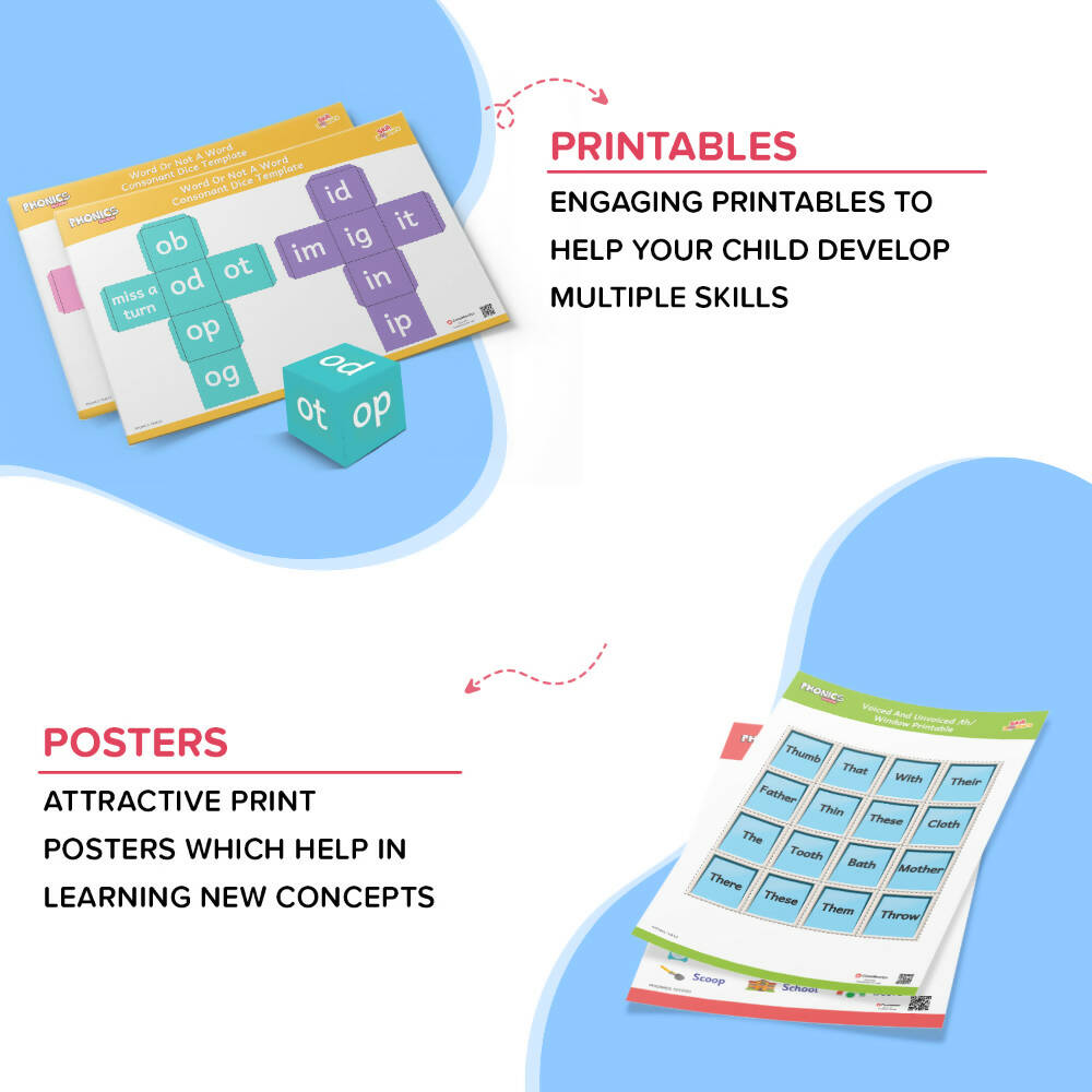 ClassMonitor Phonics Learning Kit with Free Mobile App with Home-Learning Educational kit for Kids of Age 3 Years