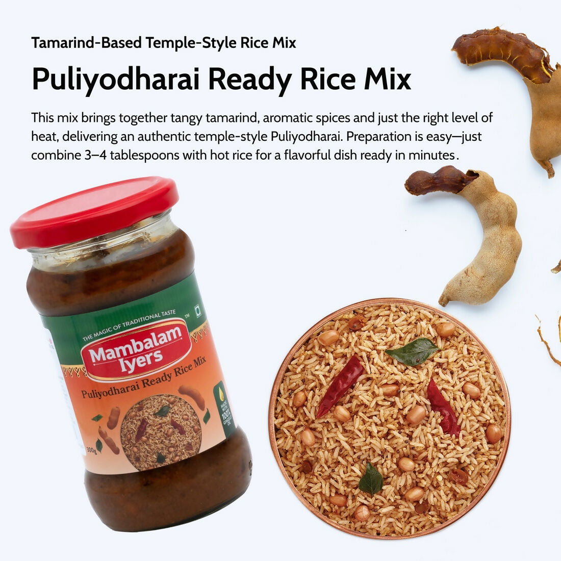 Mambalam Iyers Puliyodharai Ready Rice Mix