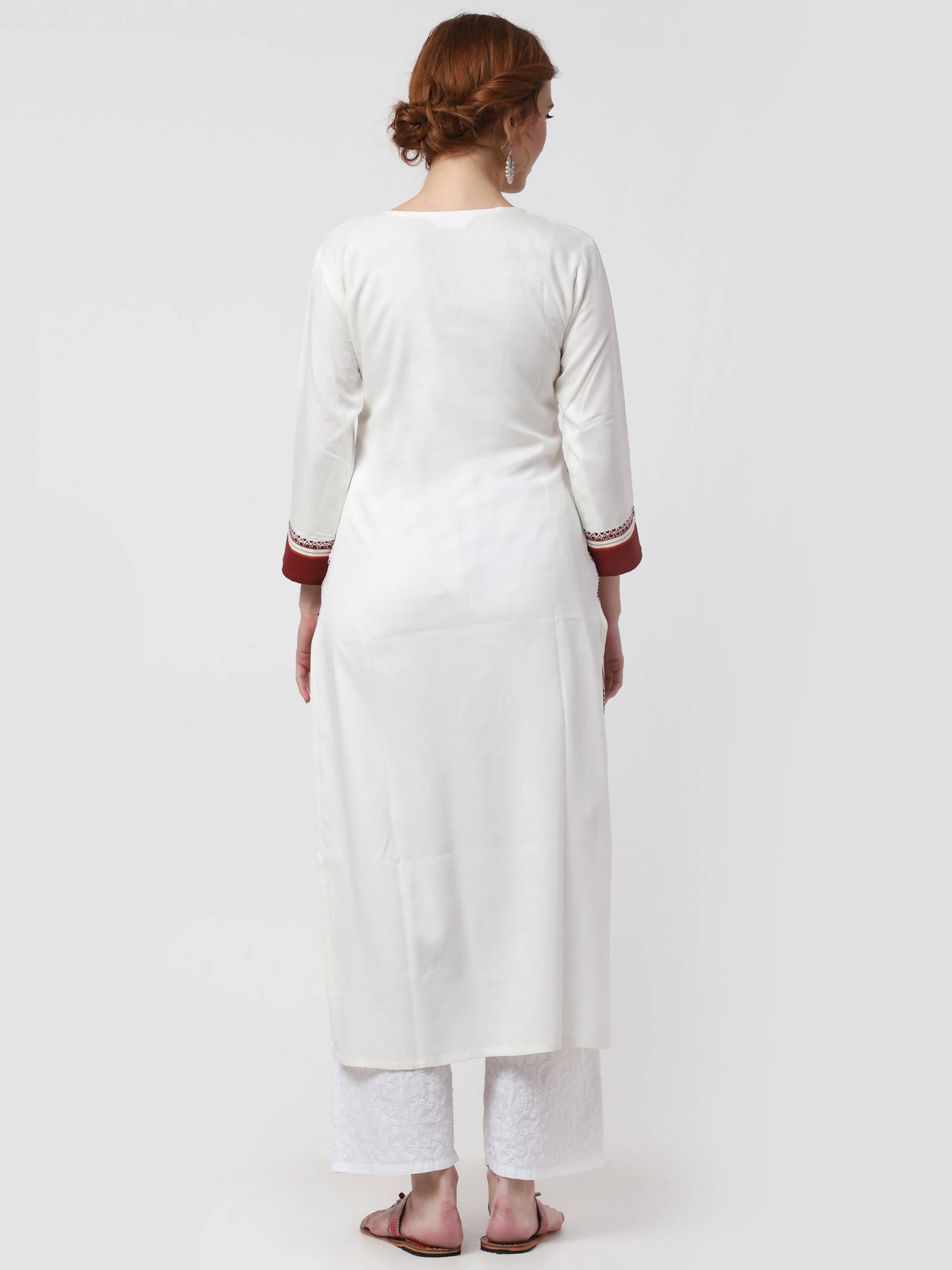 Cheera Kurta With Chikankari Palazzo & Embroidered Dupatta Set (CH092KPD)