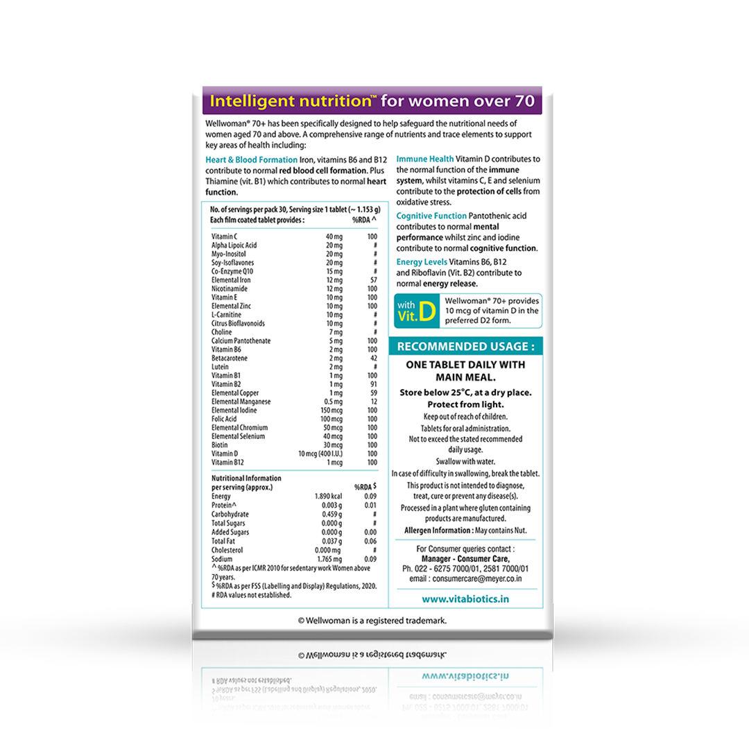 Vitabiotics Wellwoman 70+ - 30 tabs