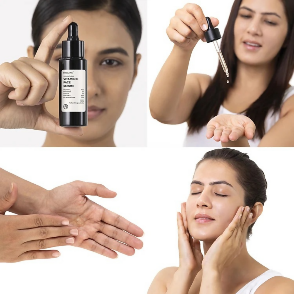 Brillare 10% Vitamin C Face Serum & Vitamin C Powder Face Wash