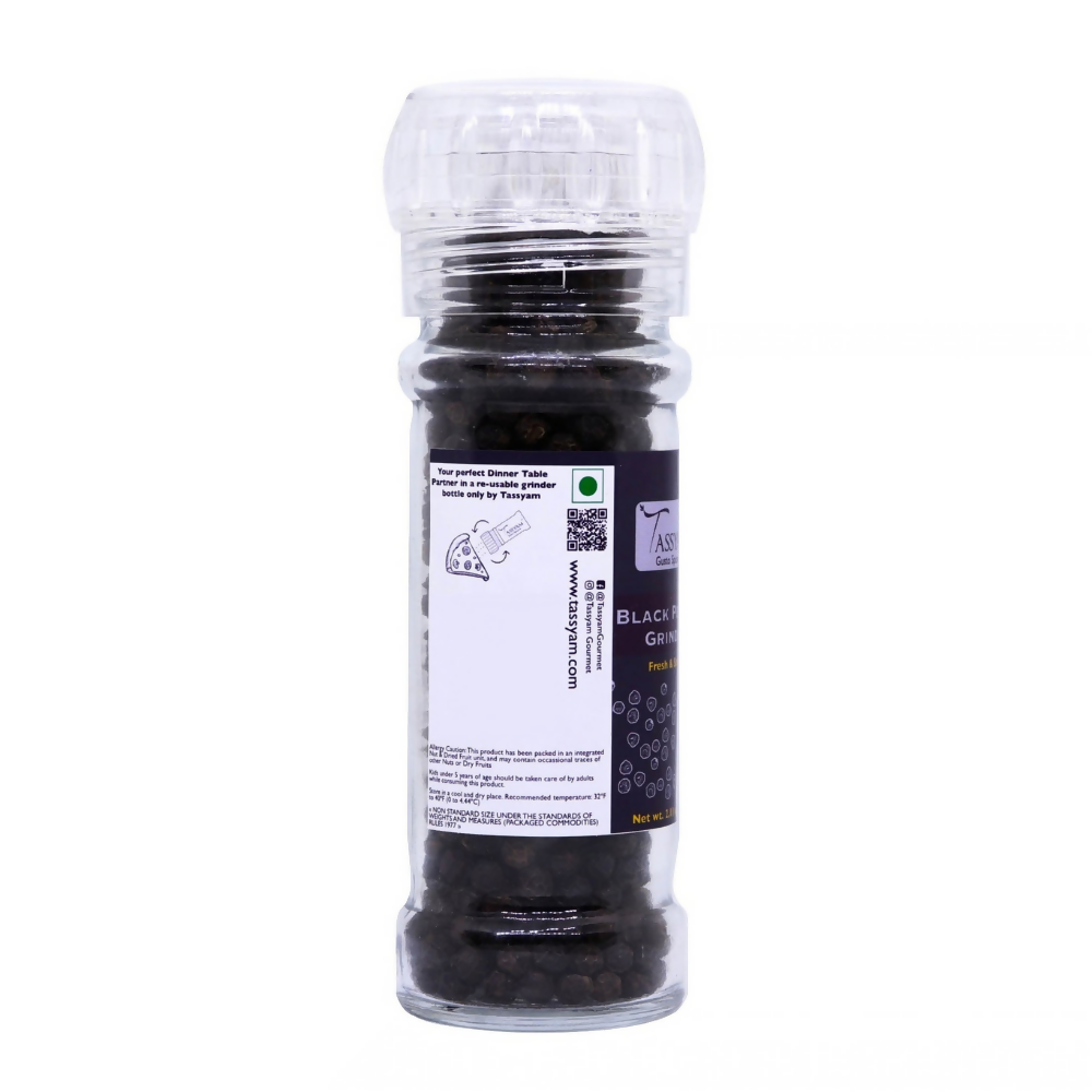 Tassyam Organics Black Pepper Grinder Bottle
