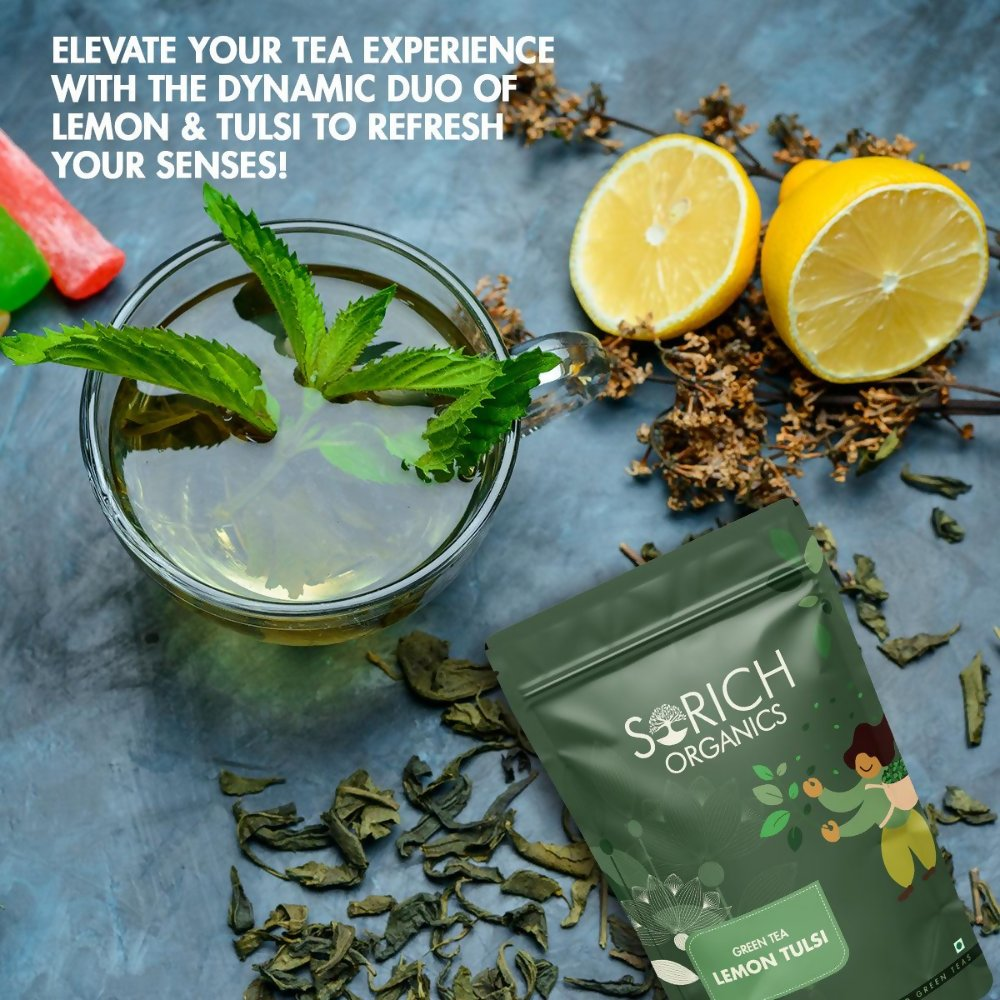 Sorich Organics Lemon Tulsi Green Tea
