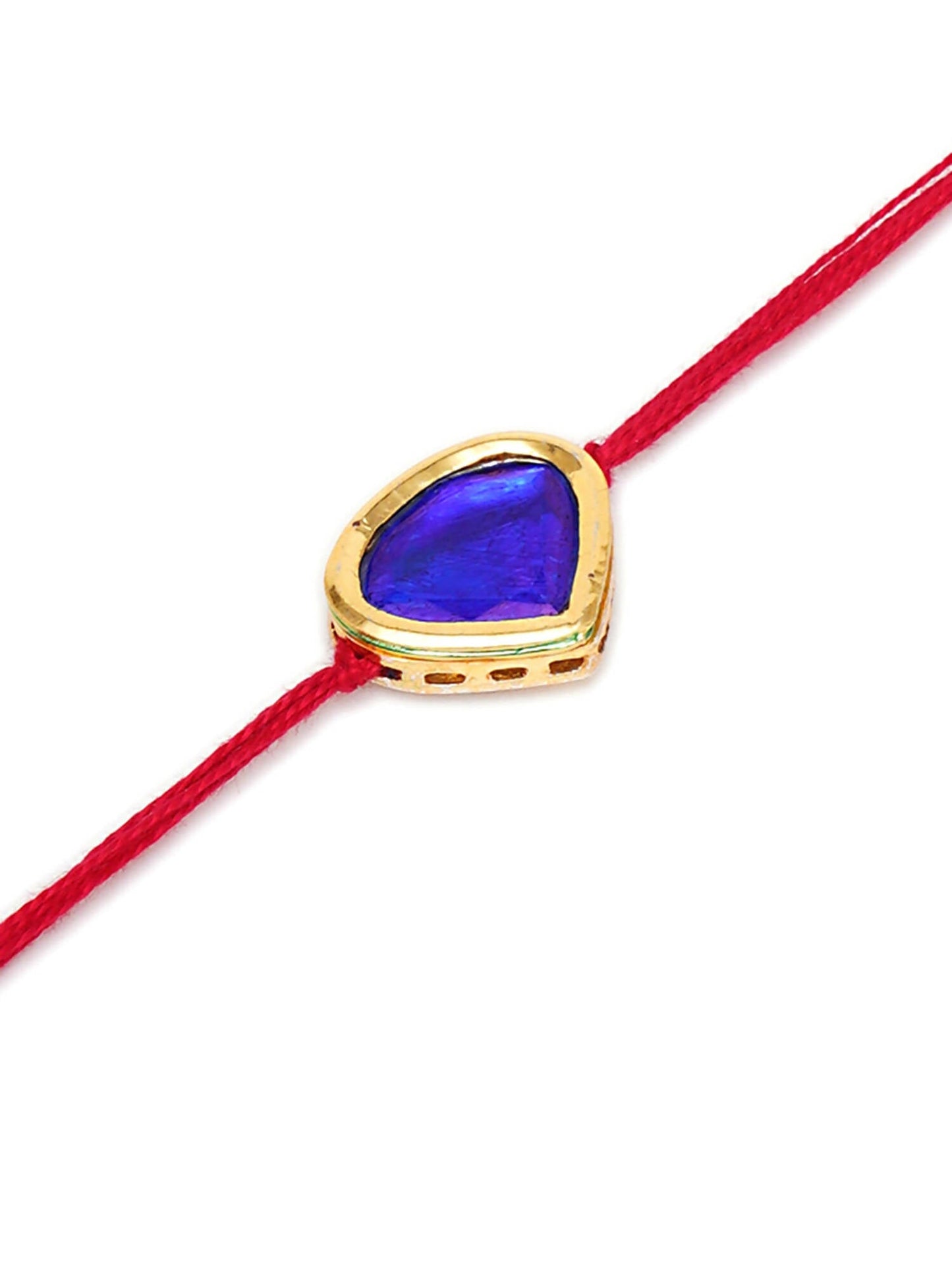 Designer kundan Rakhi - Ruby Raang