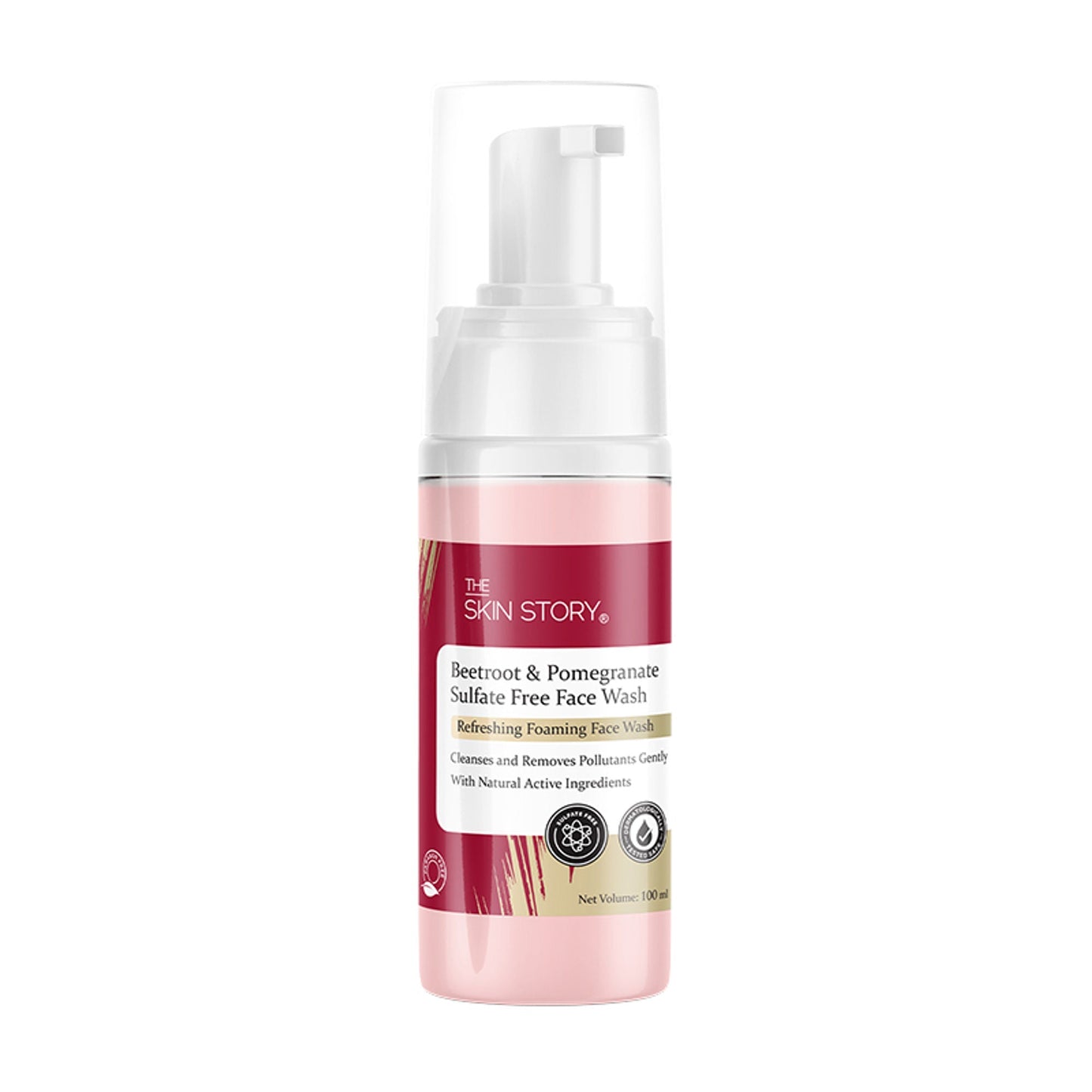 The Skin Story Beetroot Glow Foaming Face Wash For Dark Spots Anti-Aging Cleanses