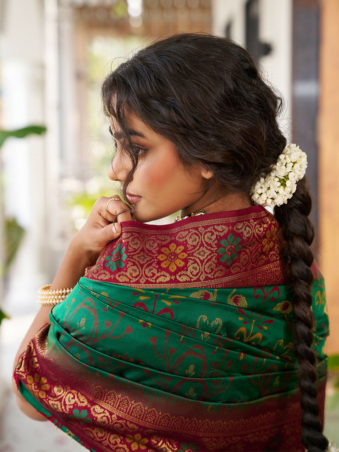Shree Shyam Fashion Green Soft Silk Saree