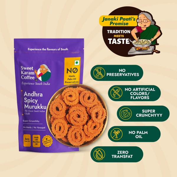 Sweet Karam Coffee Andhra Murukku (Classic Crunch)