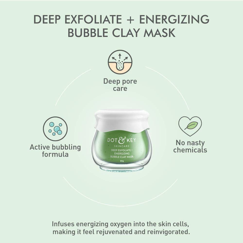 Dot & Key Deep Exfoliate + Energizing Bubble Clay Mask