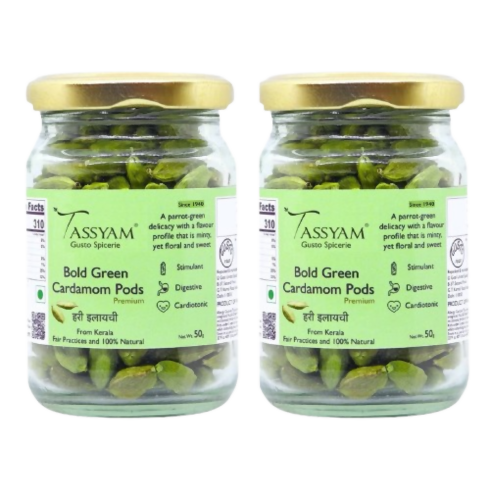 Tassyam Organics Fine Green Cardamom Pods