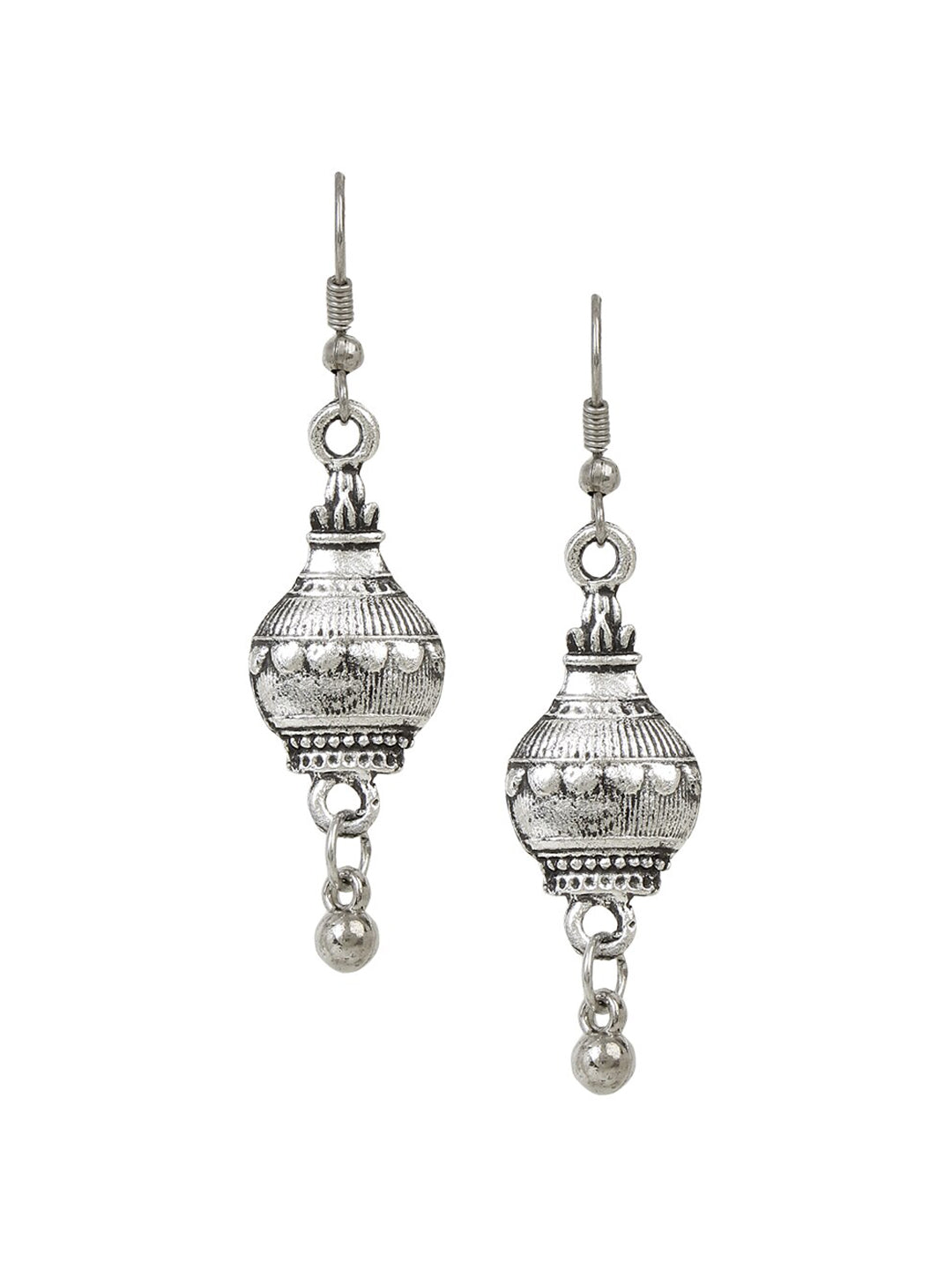 Cardinal Silver-Toned Oxidized Long Jewellery Set