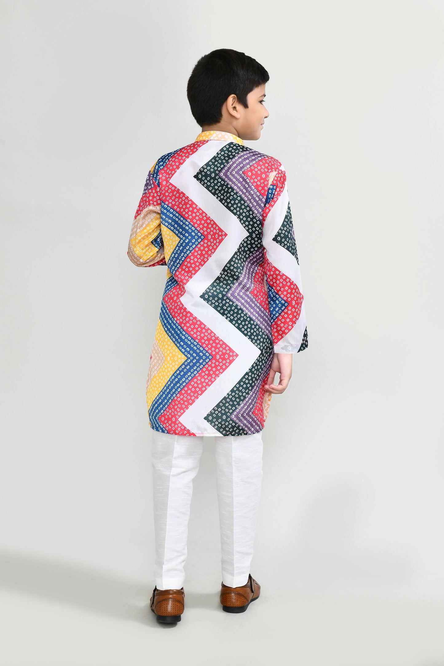 Joban Fashion Satin Silk Multicolor Kurta With Straight Fit Pant