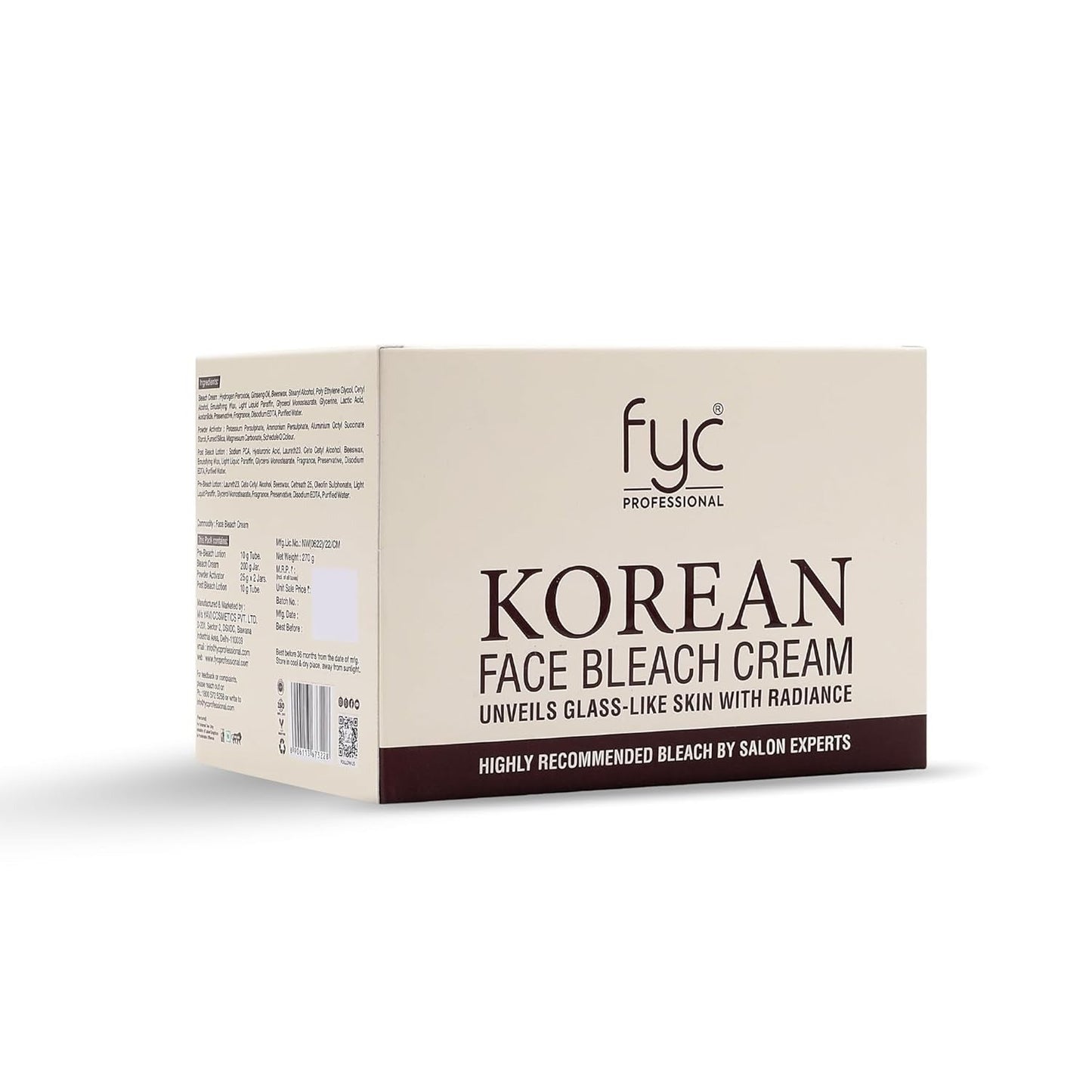 FYC Proffessional Korean Face Bleach Cream - 270 Gms