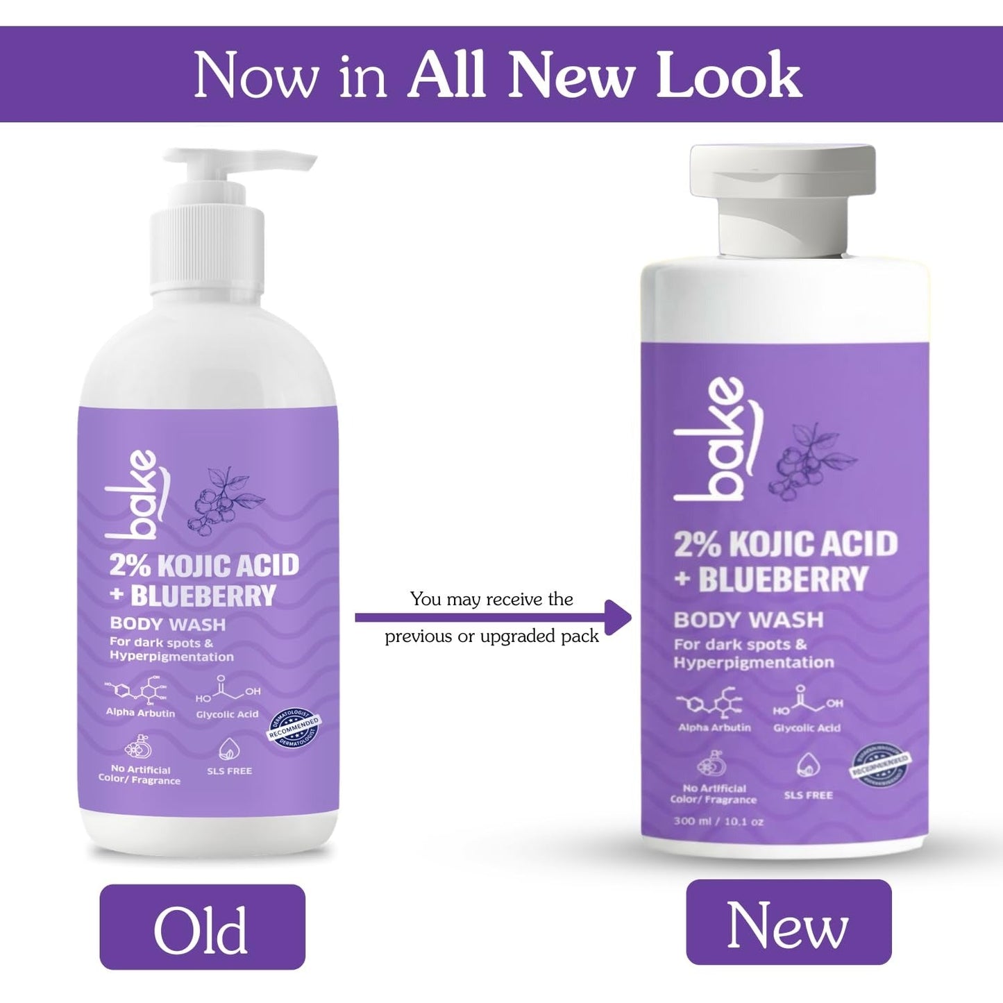 Bake 2% Kojic Acid Brightening Body Wash with Glycolic Acid & Alpha Arbutin - 250 ml