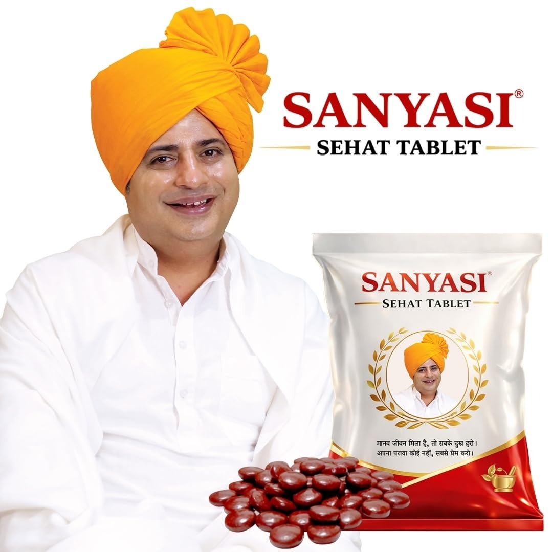 Sanyasi Sehat 120 Tablets | Ayurvedic Weight Gainer for Digestion & Muscle Mass