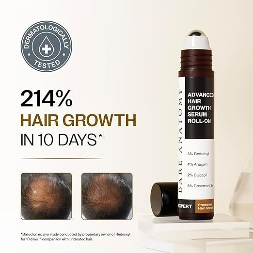Bare Anatomy Advanced Hair Growth Serum Roll-On - 25 ml