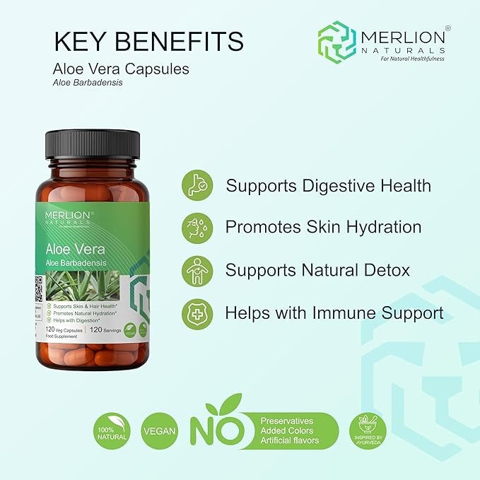 Merlion Naturals Aloe Vera Extract Tablets 100mg - 120 tabs