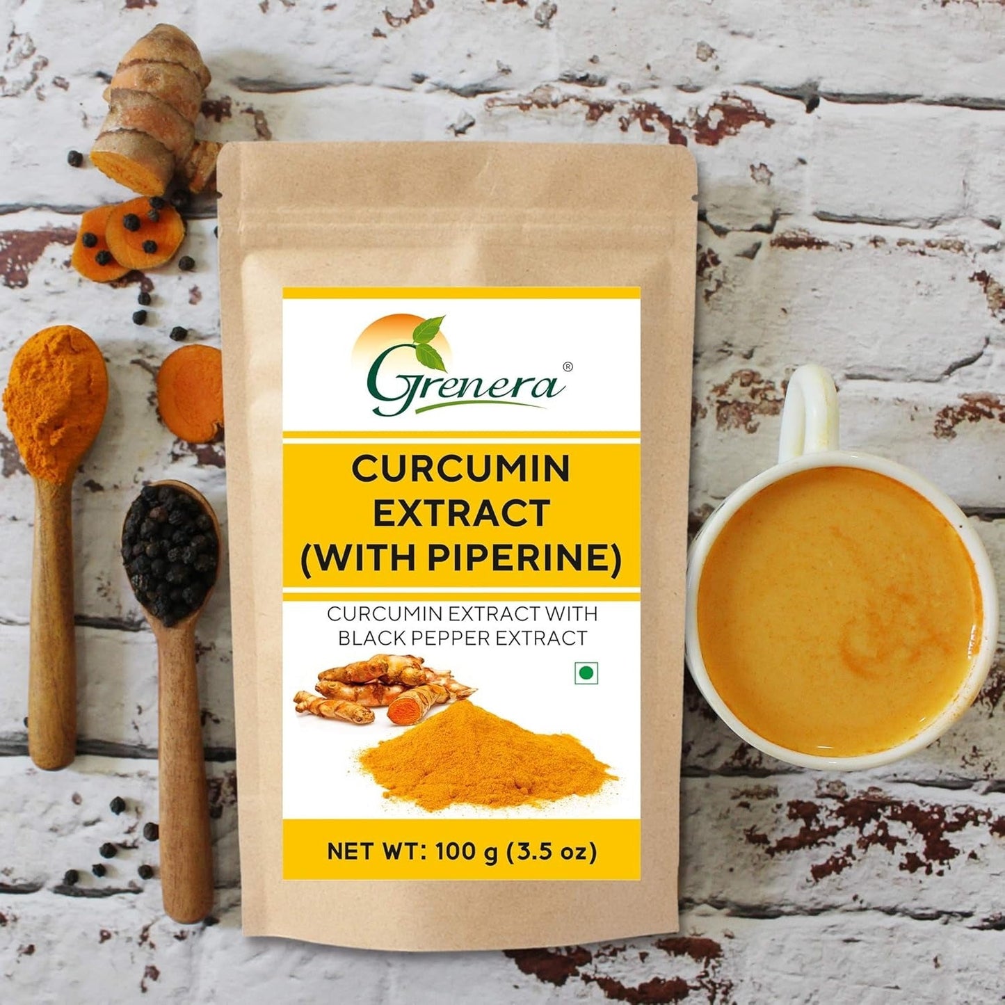 Grenera Curcumin Extract with Piperine - 100 gms