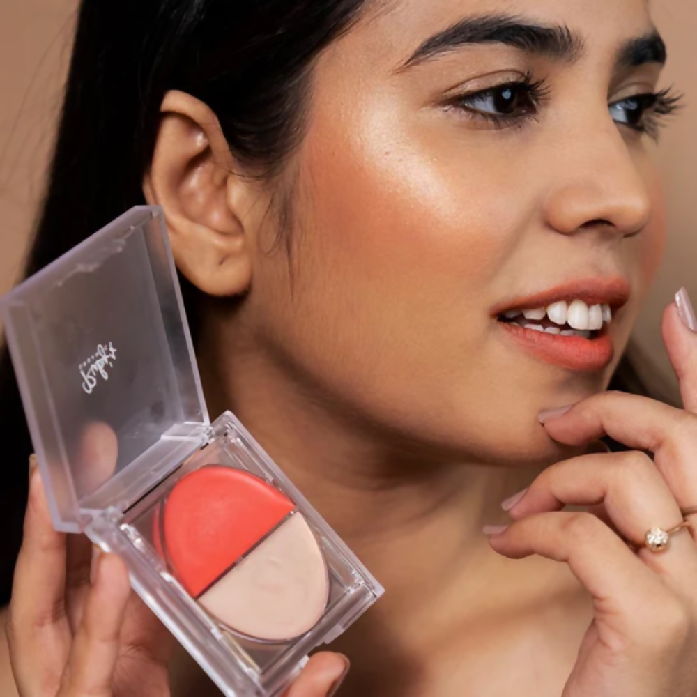 Ruby's Organics Crรจme Duo (Blush + Highlighter) - Peach + Aura