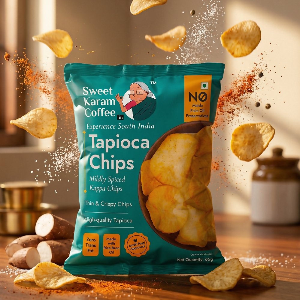 Sweet Karam Coffee Tapioca Chips