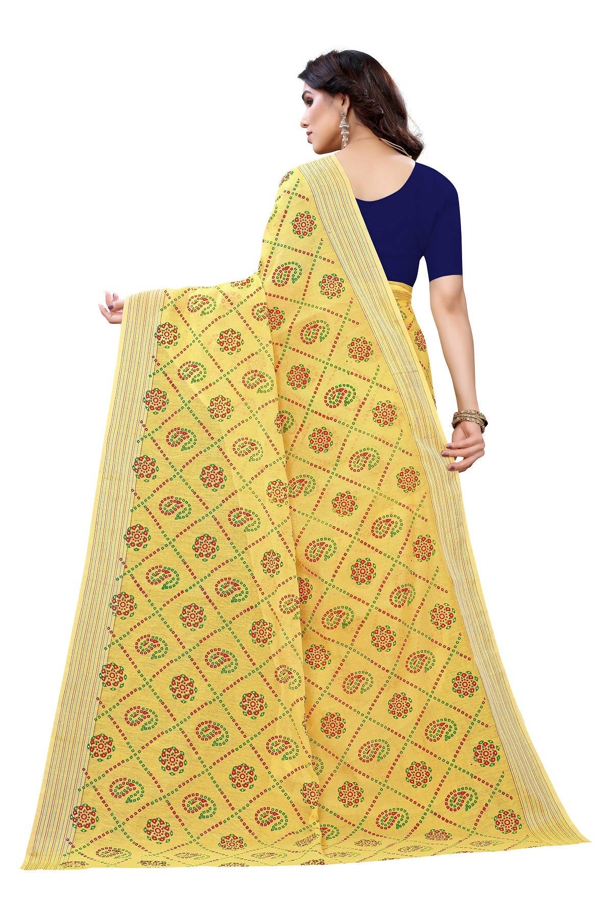 Vamika Yellow Linen Jari Border Saree (CHARVI YELLOW)