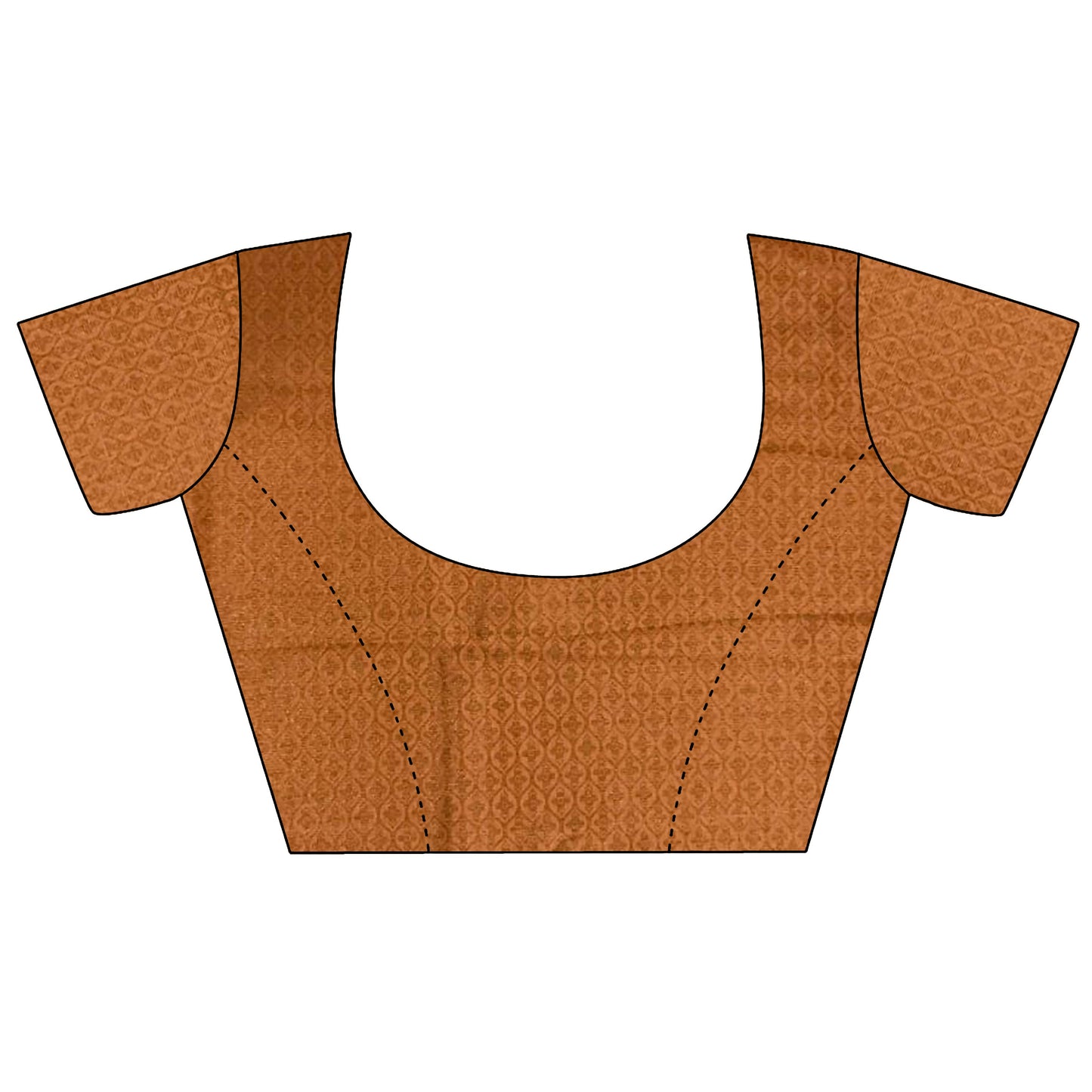 Joban Fashion Orange Banarasi Soft Lichi Silk Checks & Woven Saree