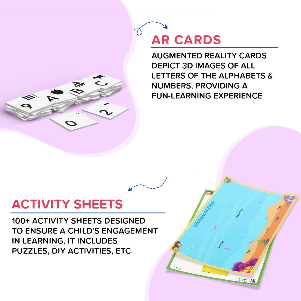 ClassMonitor KG2 Preschool Learning Educational Kit includes 300+ Early Learning Activity Sheets for kids of Age 4.5 - 5.5 Years
