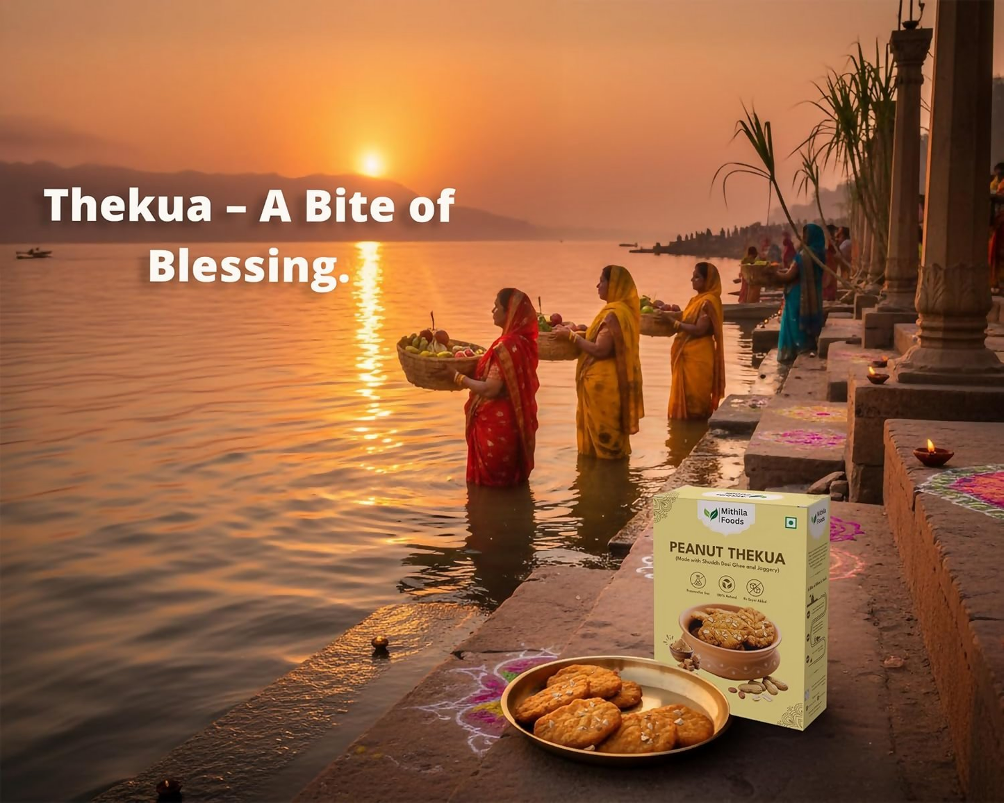 Mithila Foods Peanut Thekua Traditional Bihari Thekua With Peanuts Jaggery & Desi Ghee