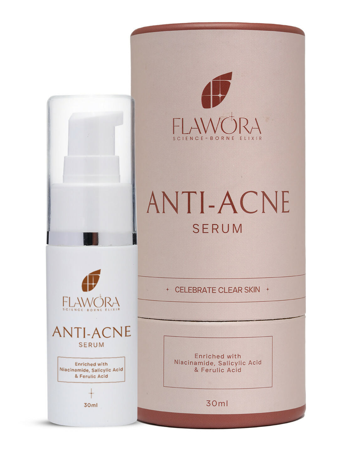 Flawora Set of Anti-Grey Hair Serum, Anti Acne Serum and Golden Glow Face Serum