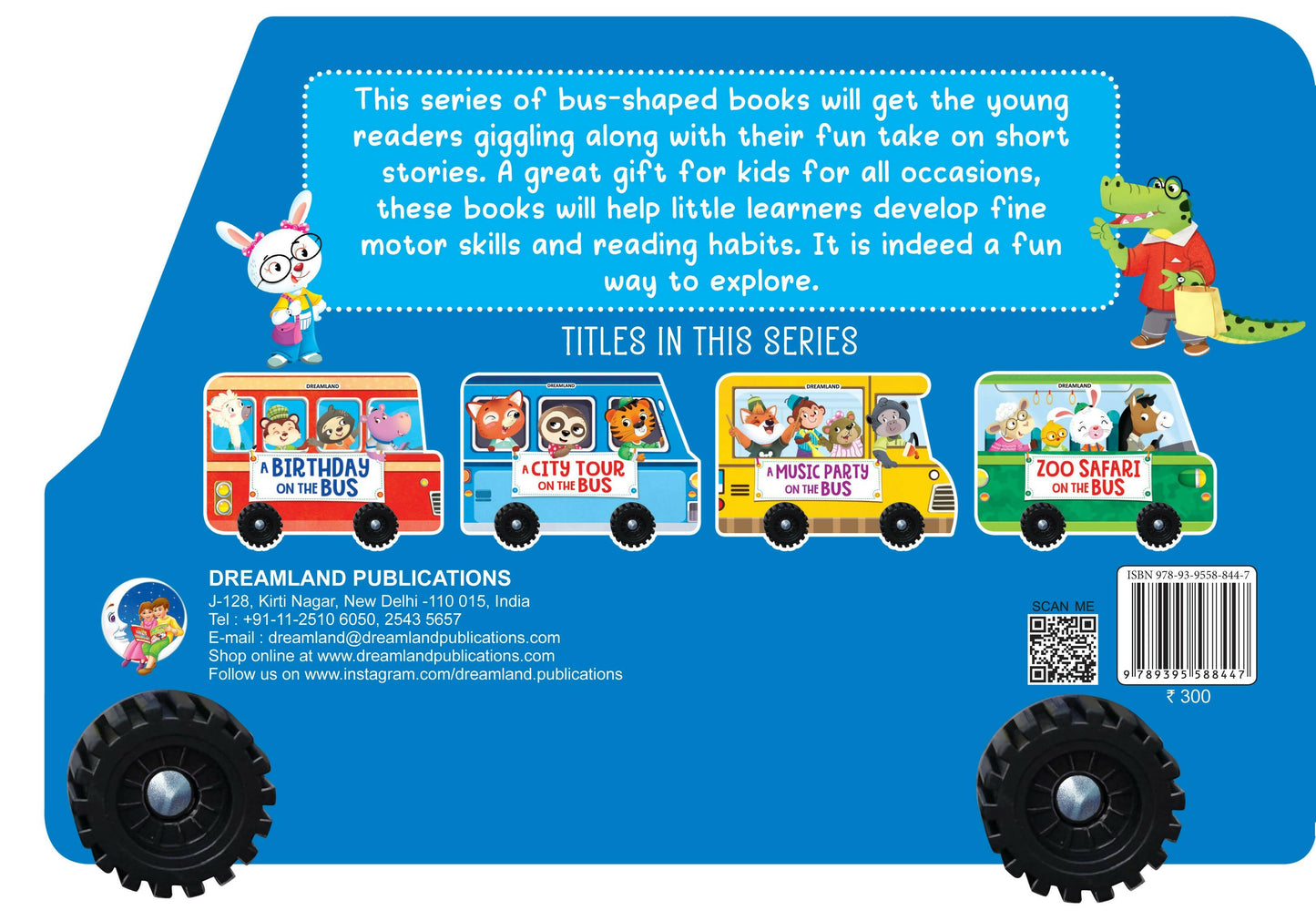 Dreamland A City Tour on the Bus- A Shaped Board book with Wheels : Children Picture Board Book