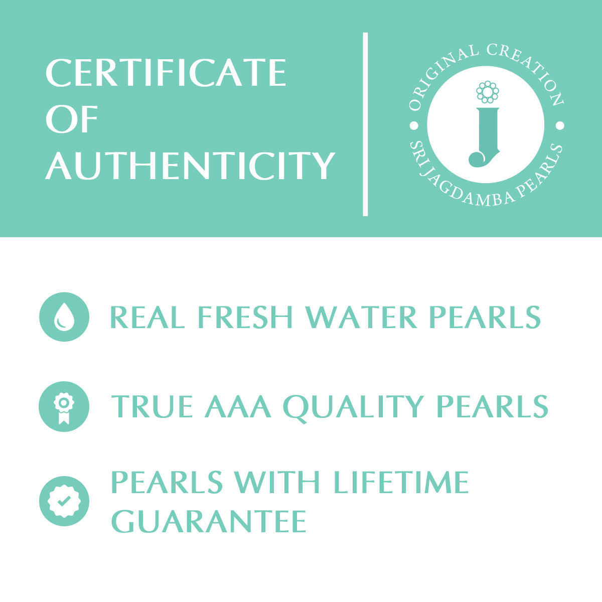 J Pearls Single Line Round Pearl Necklace - Real Pearl Jewelry