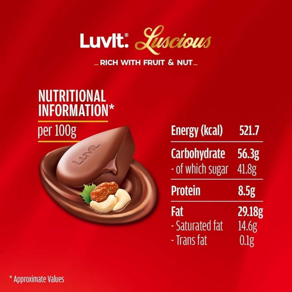 LuvIt. Luscious Fruit & Nut Chocolate Bars