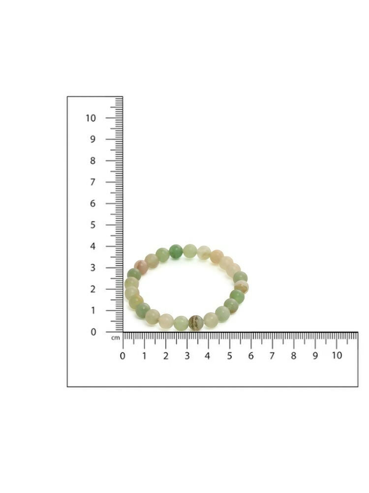Green Avanturine Beads Elastic Bracelet - Ruby Raang