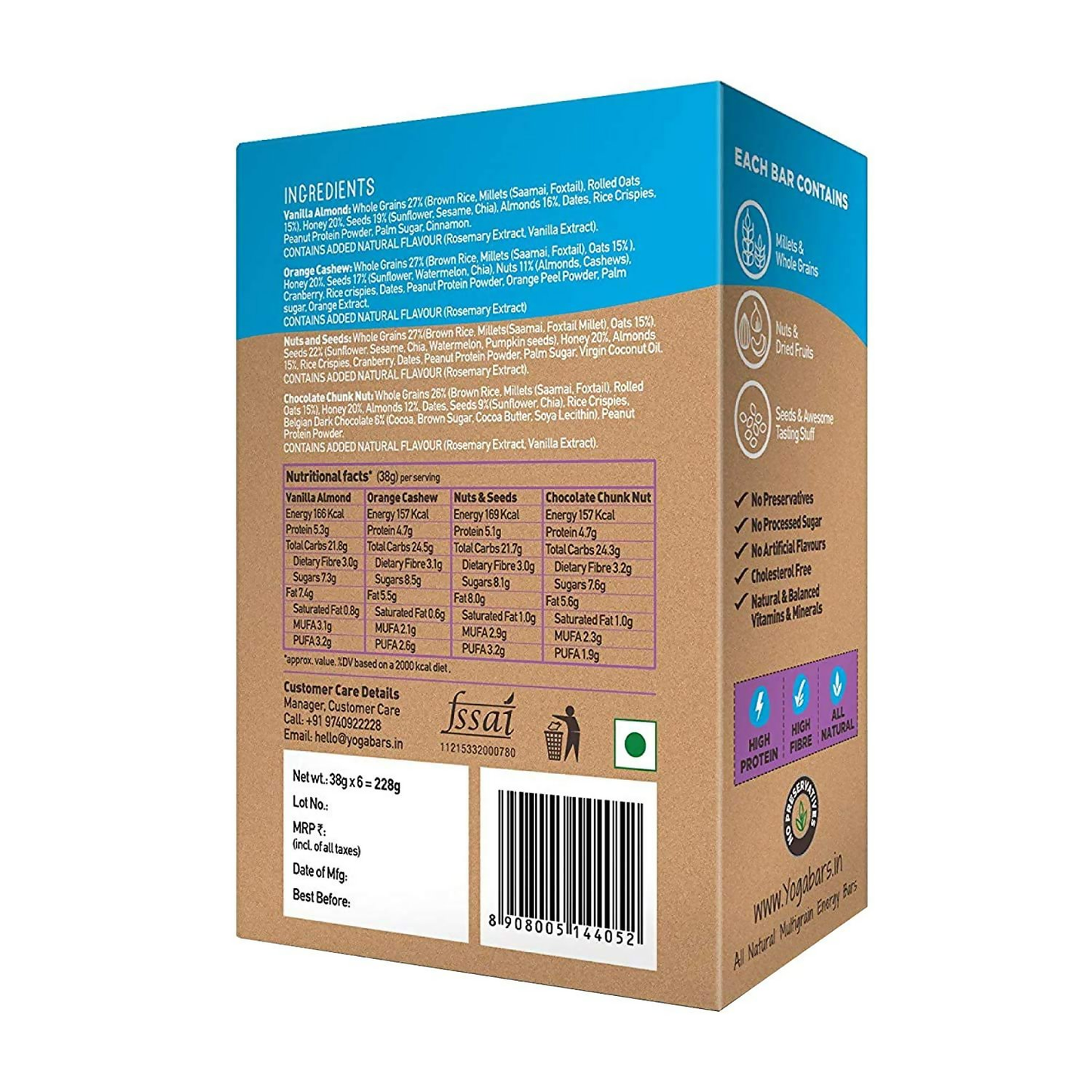 Yoga Bar Multigrain Energy Snack Bars - Dark Chocolate Flavour Premium Super Oats Combo