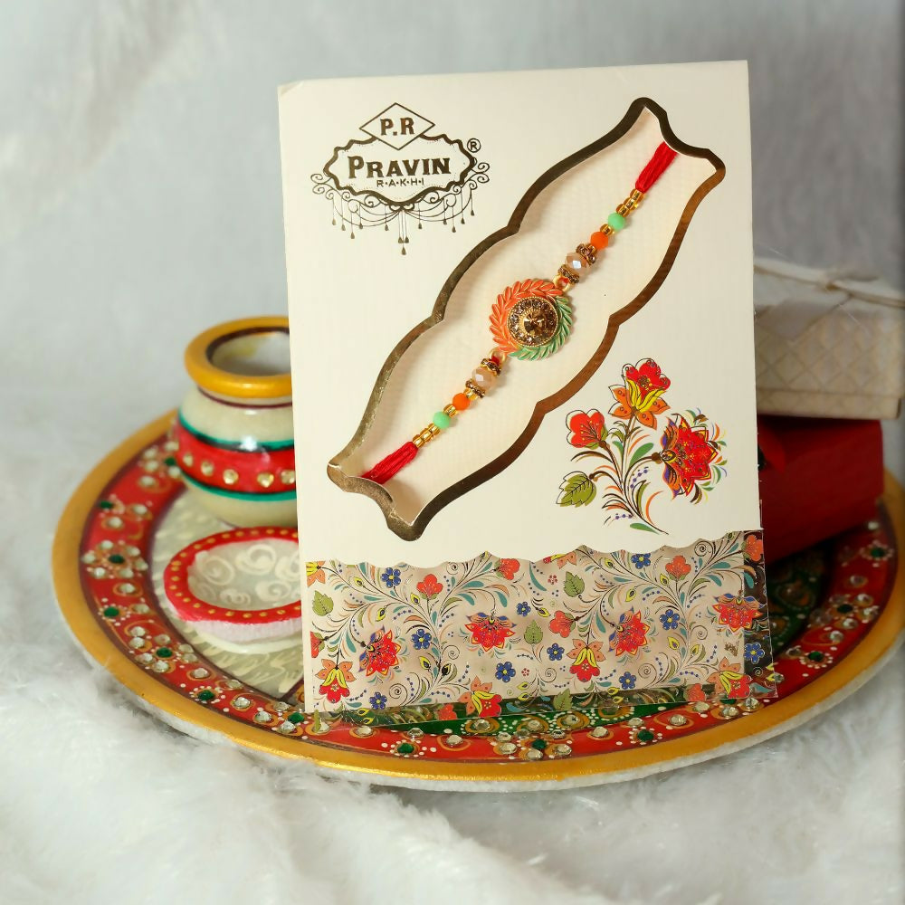 Indianvibez Designer Stone Rakhi