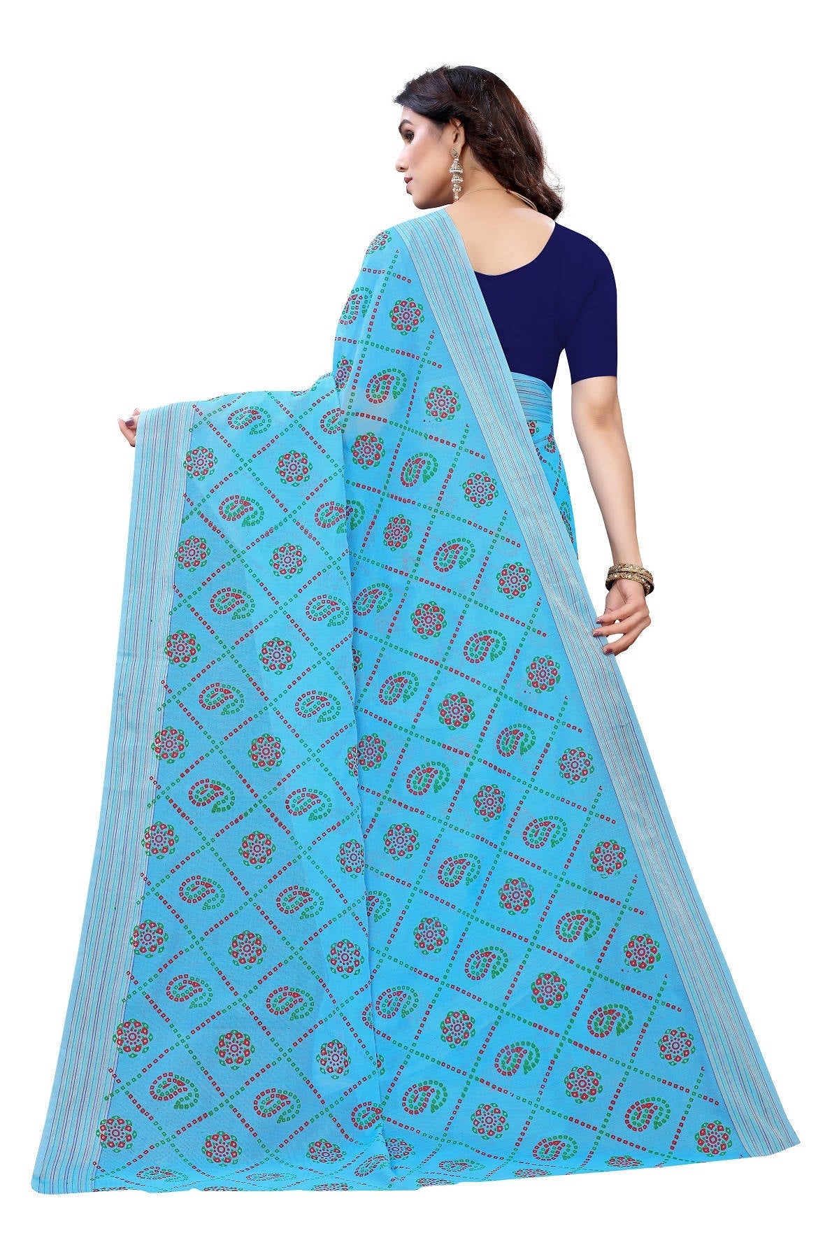 Vamika Sky Blue Linen Jari Border Saree (CHARVI SKY BLUE)