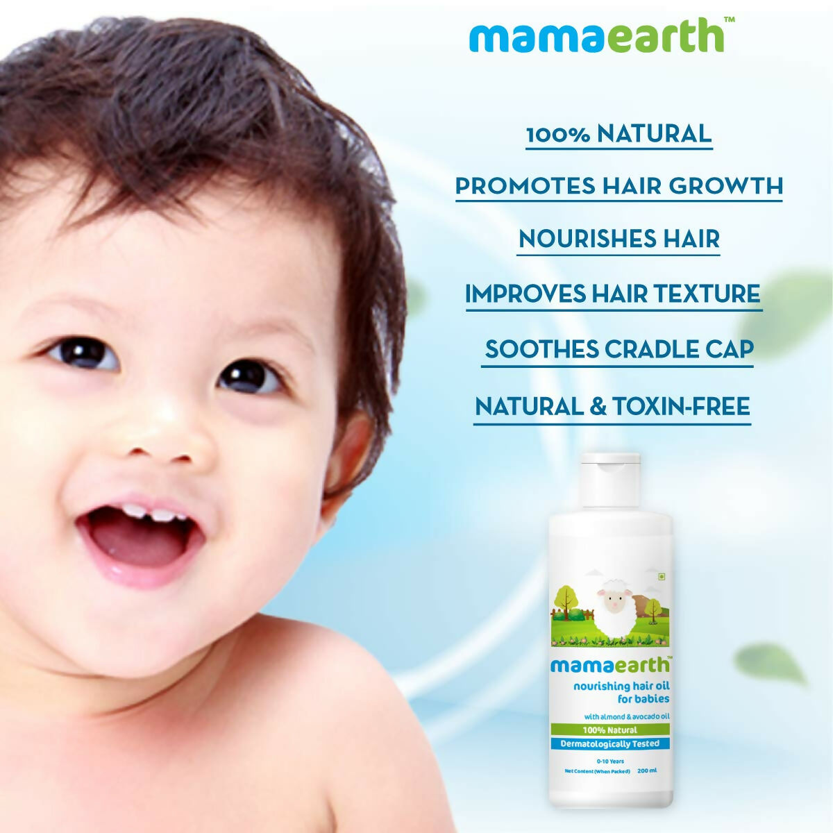 Mamaearth Gentle Cleansing Natural Baby Shampoo & Nourishing Hair Oil for Babies